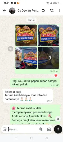 Testimonial Papan Bunga Pernikahan cikadueun