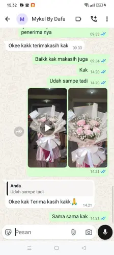 Testimonial Buket Bunga cikadueun