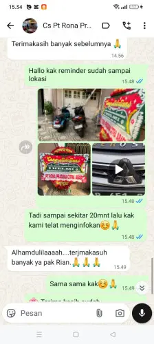 Testimonial Papan Bunga cikadueun